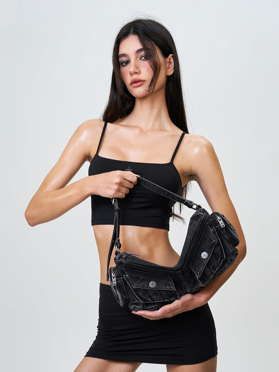 Compass Hips Denim Short Bag