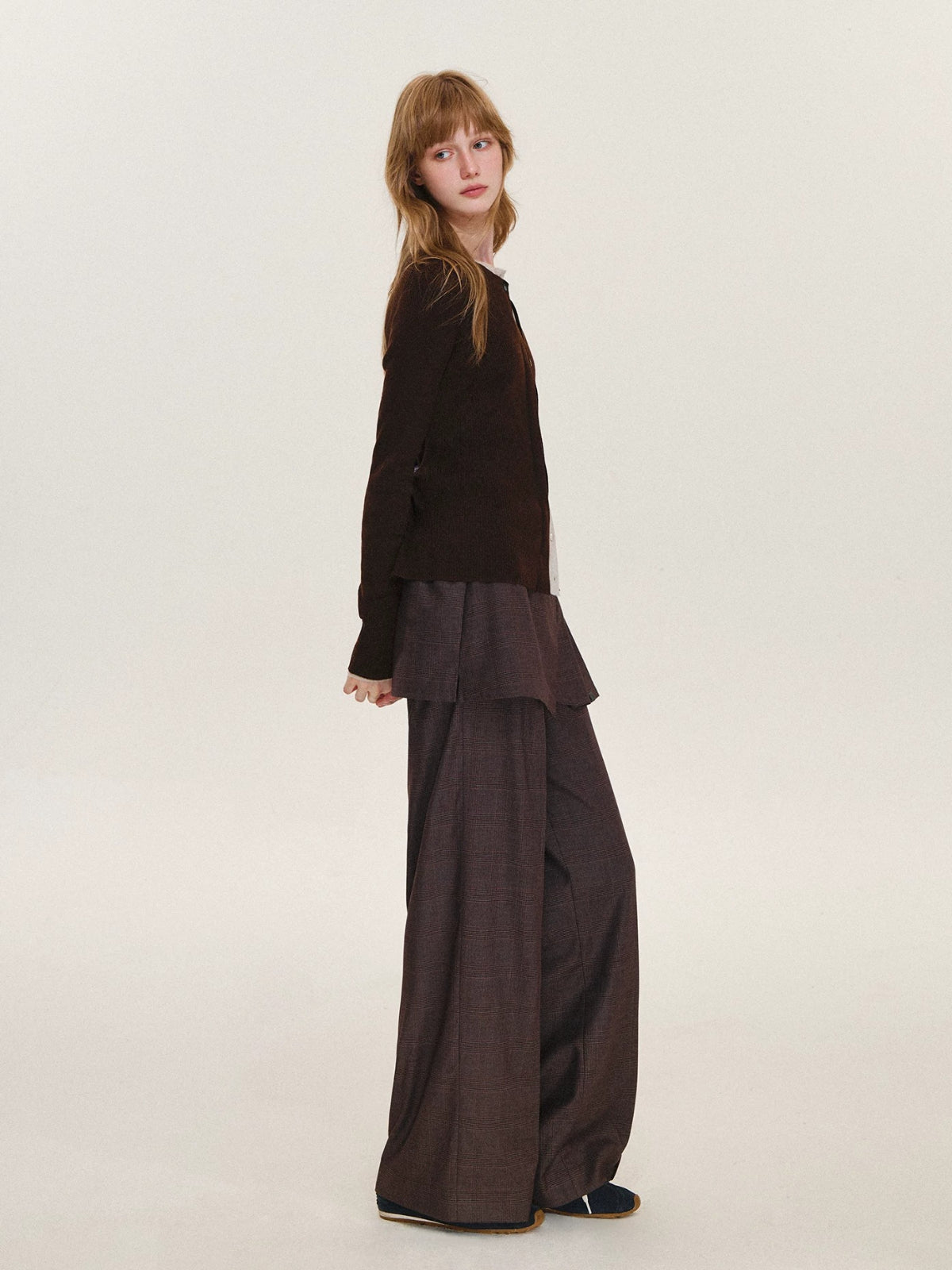 Detachable Overlay Wide Leg Pants