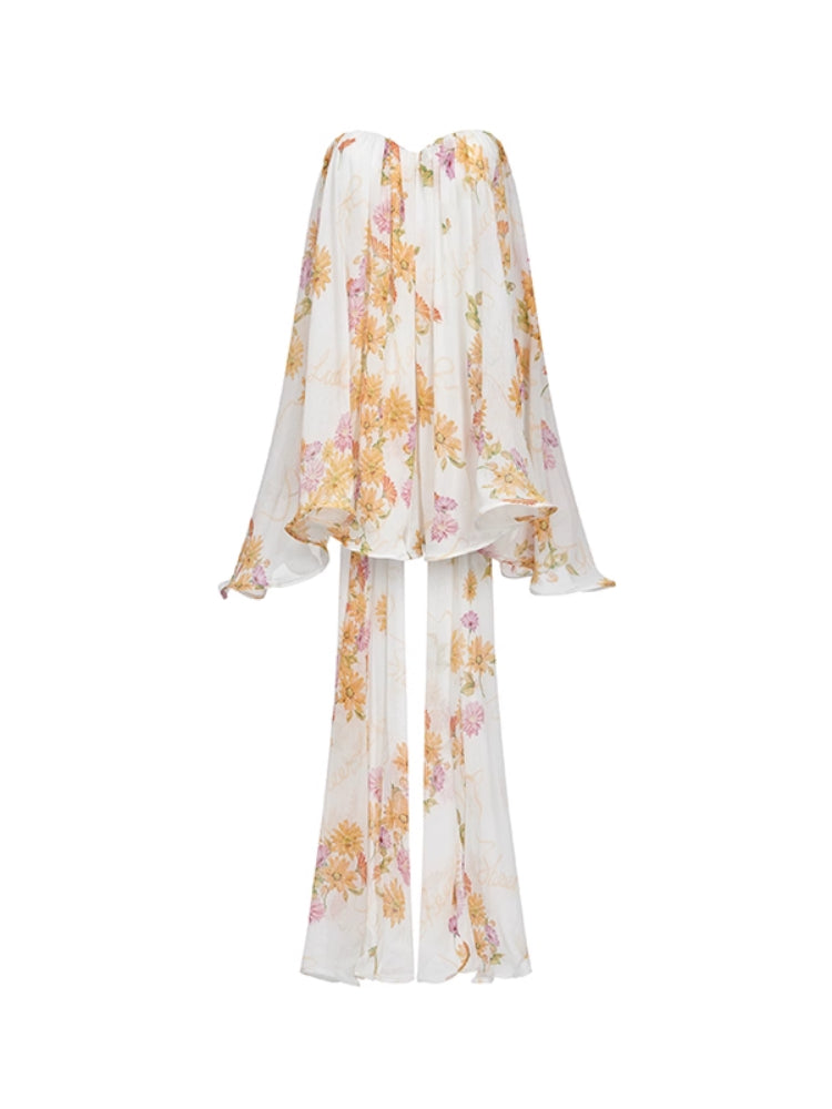 Chiffon Tube Top Dress