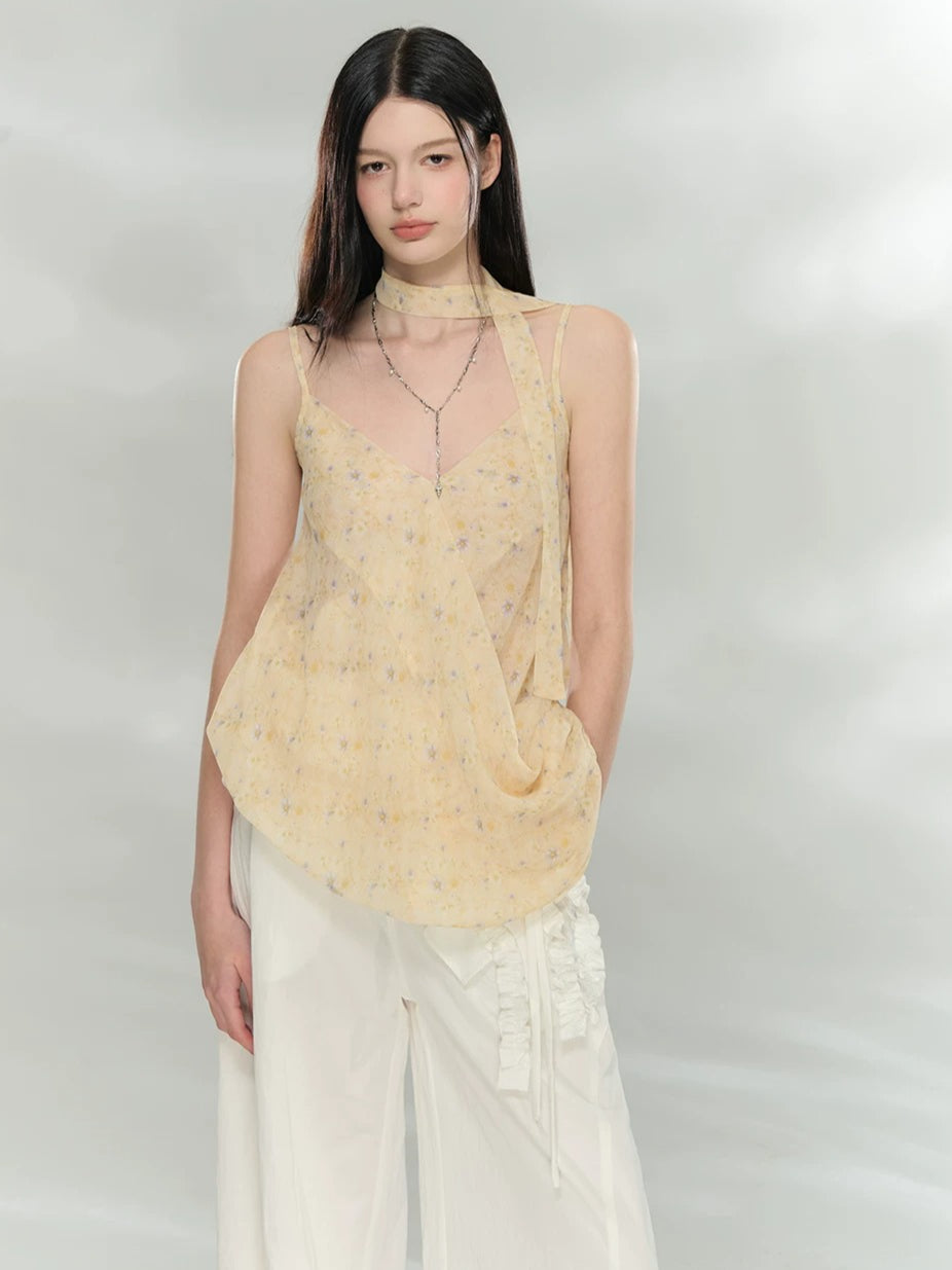 Draped V-Neck Cami Top