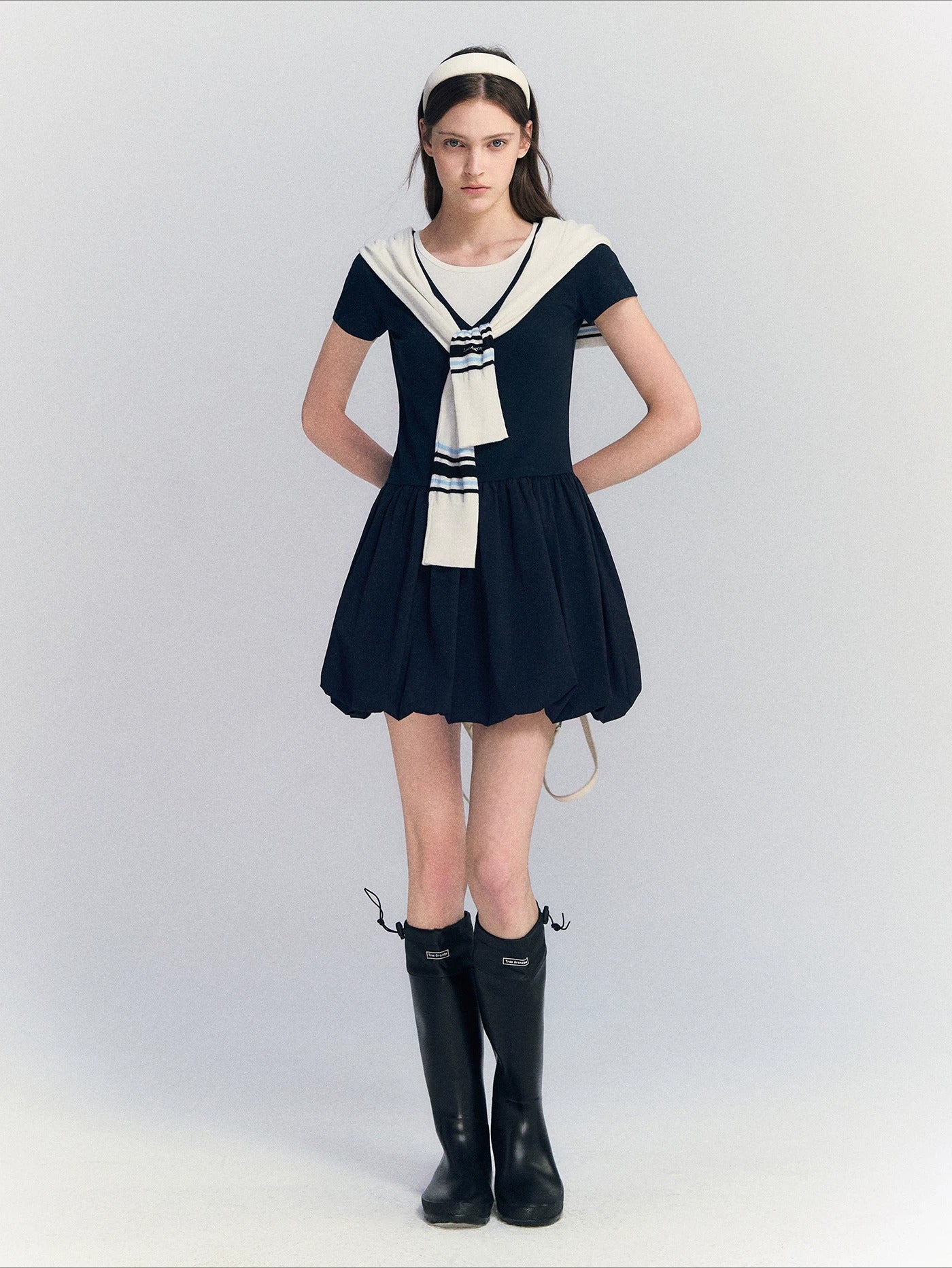 Contrast Bubble Dress Set