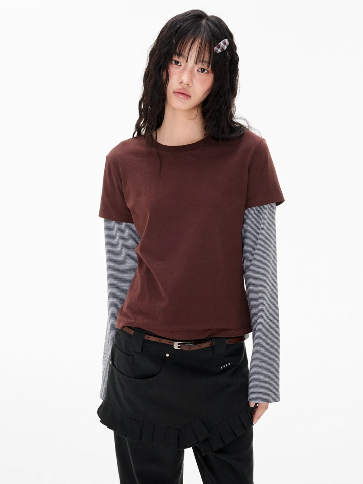 Faux Layered Stripe Tee