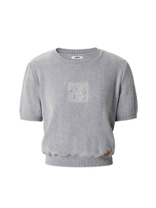 Pony Knit Cropped Tee