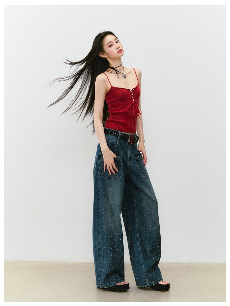 Button Lyocell Knit Tank Top