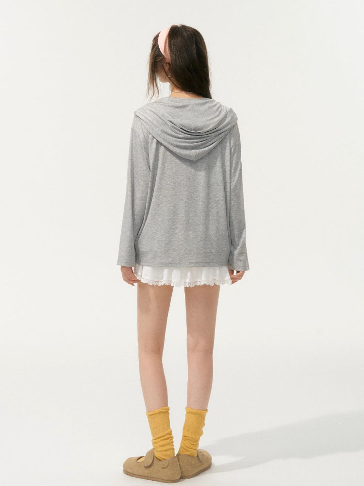 Lazy Style Layered Sun Protection Top