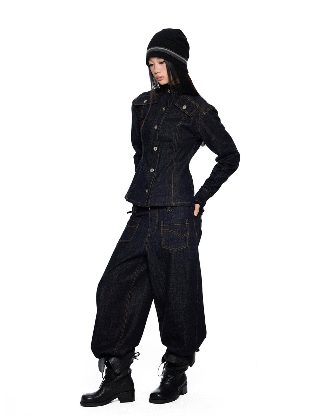 Vintage Denim Jacket & Pants Set