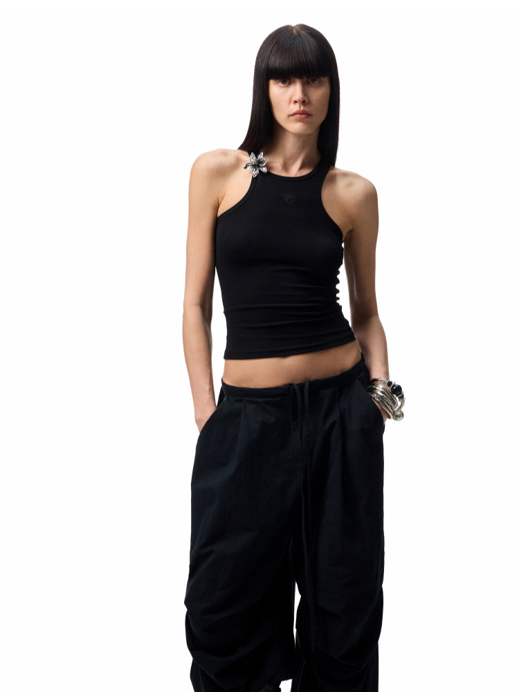 Washed-Distressed Balloon Work Pants