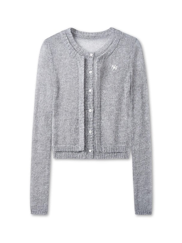 Gray & Pink Berlin Lace Cardigan