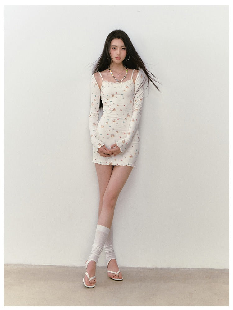 Seaside Series Printed Dress & Cover Up Set