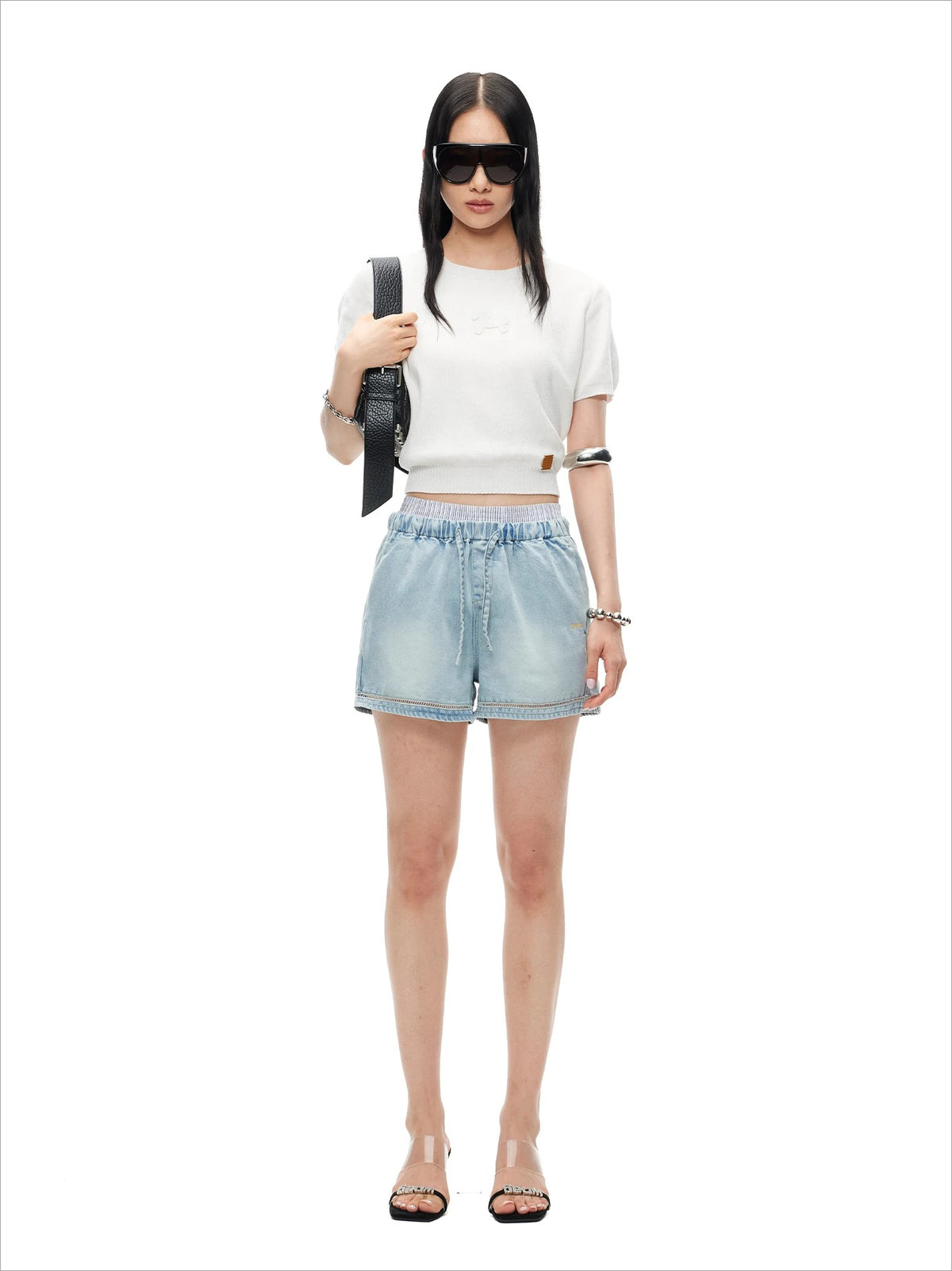 Hanley Drawstring Denim Shorts
