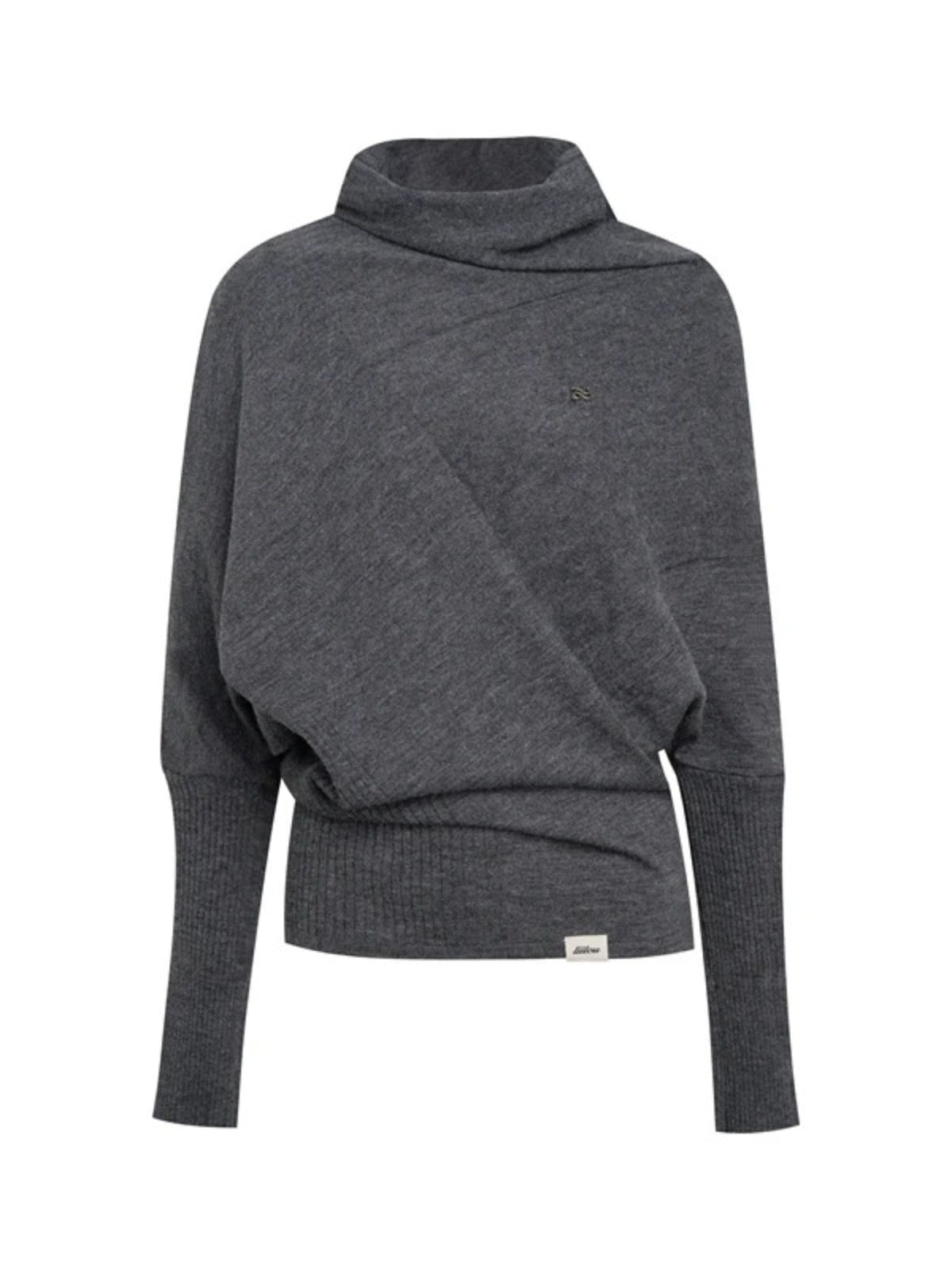 Cape Cut Turtleneck Batwing Sweater