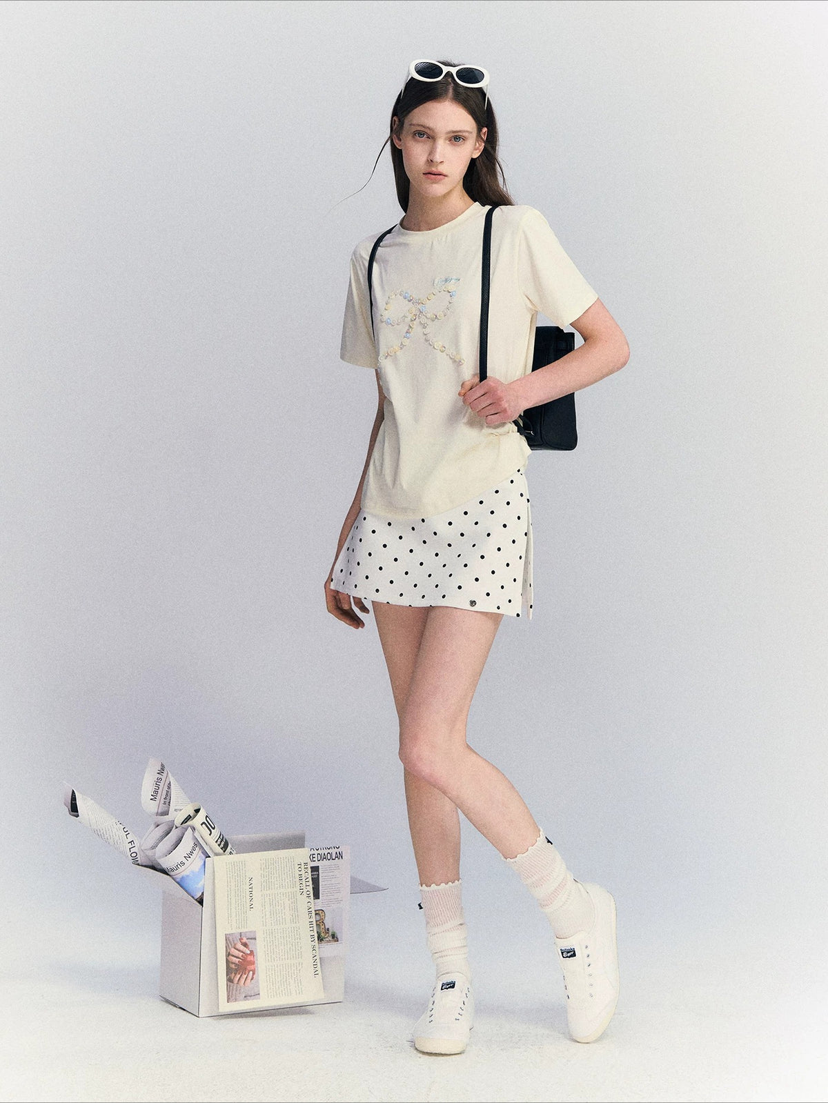 Polka Dot A-Line Skirt