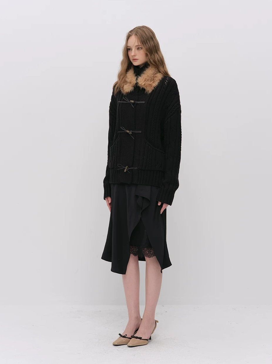 Asymmetric Satin Skirt
