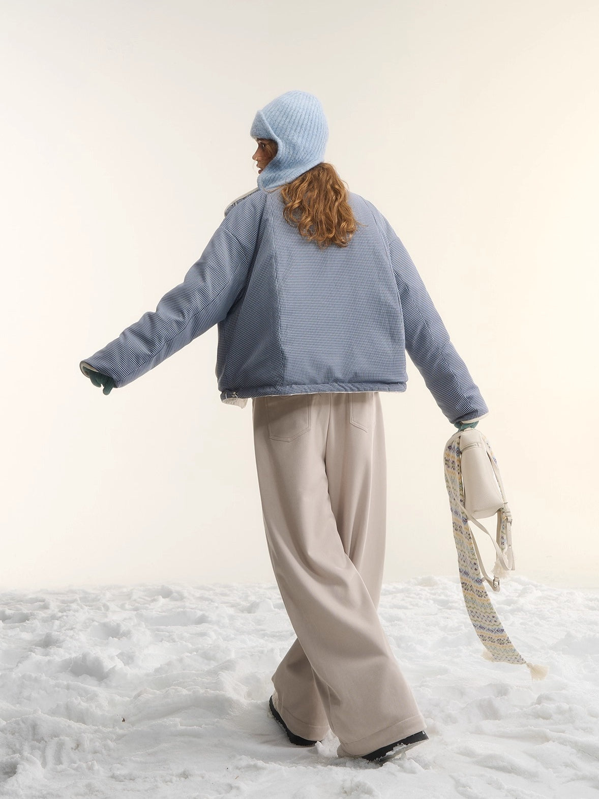 Reversible Plaid Down Puffer