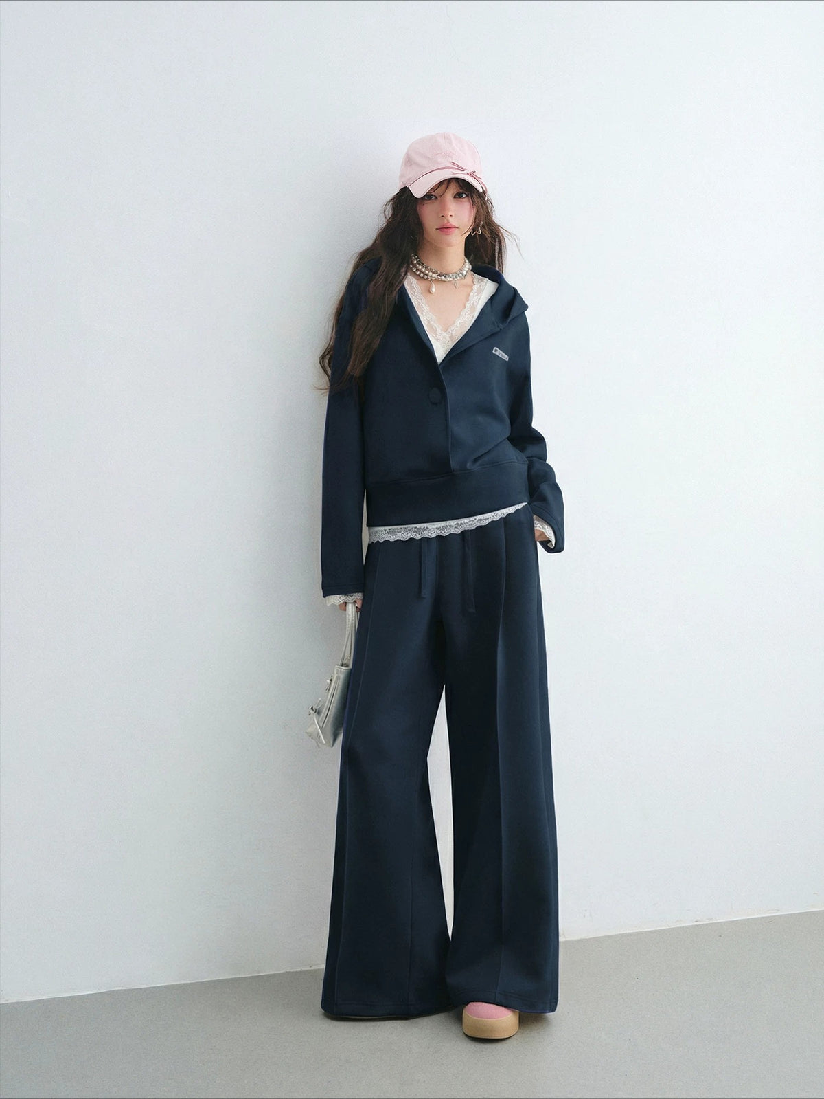 Lace Cami Hoodie & Pants Set