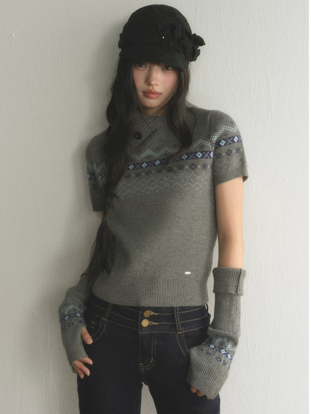 Fair Isle Knit Top