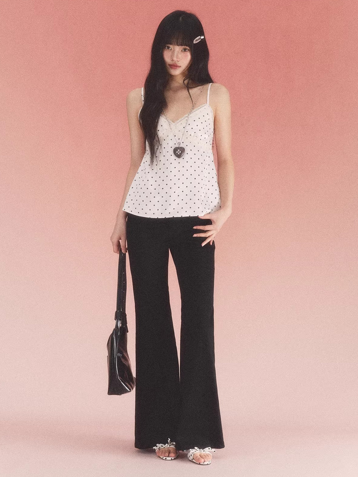 Polka Dot Lace Camisole