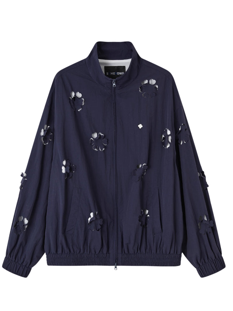Hollow Cut Floral Jacket
