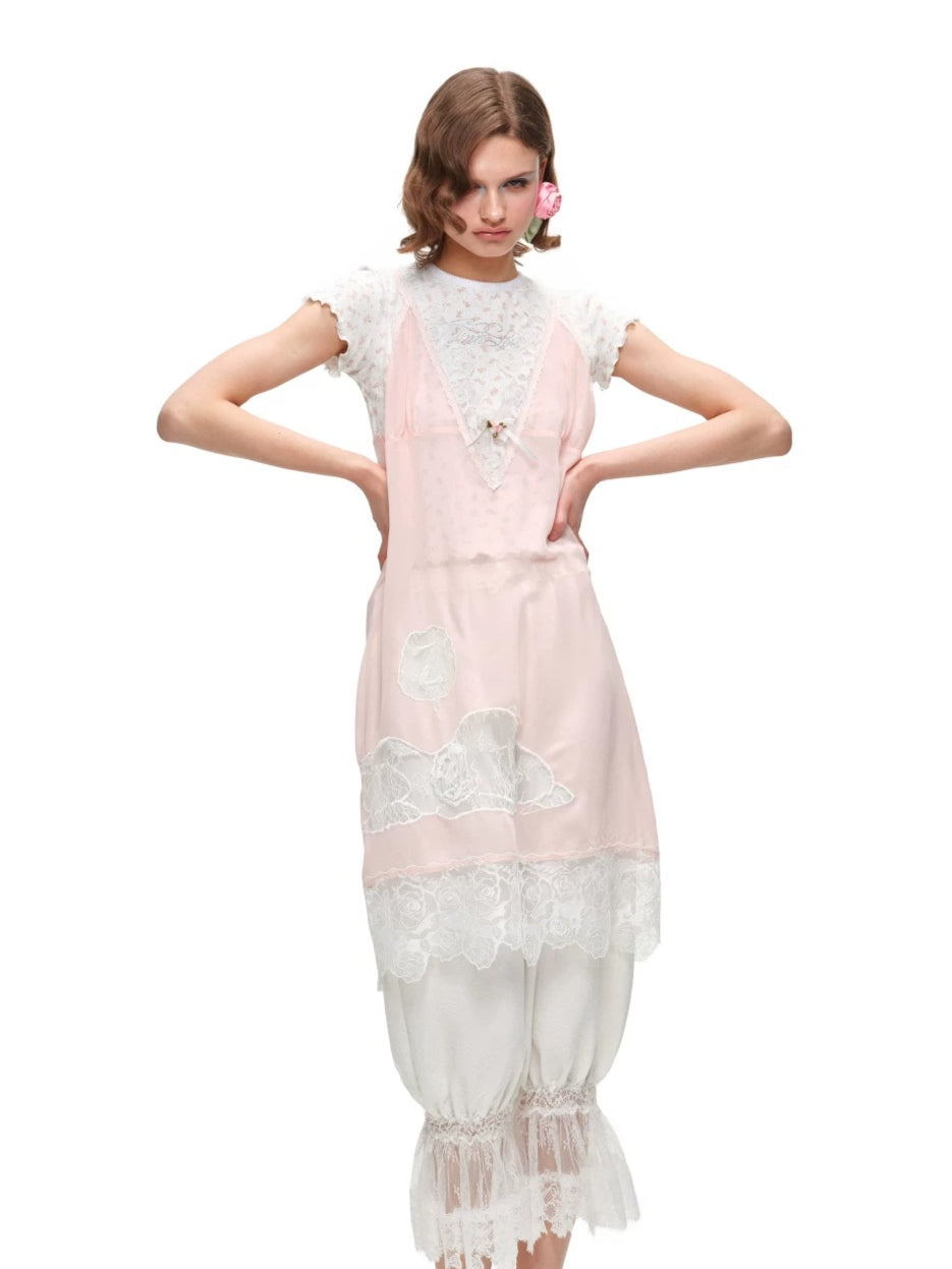 Snoopy V-neck Lace Dress