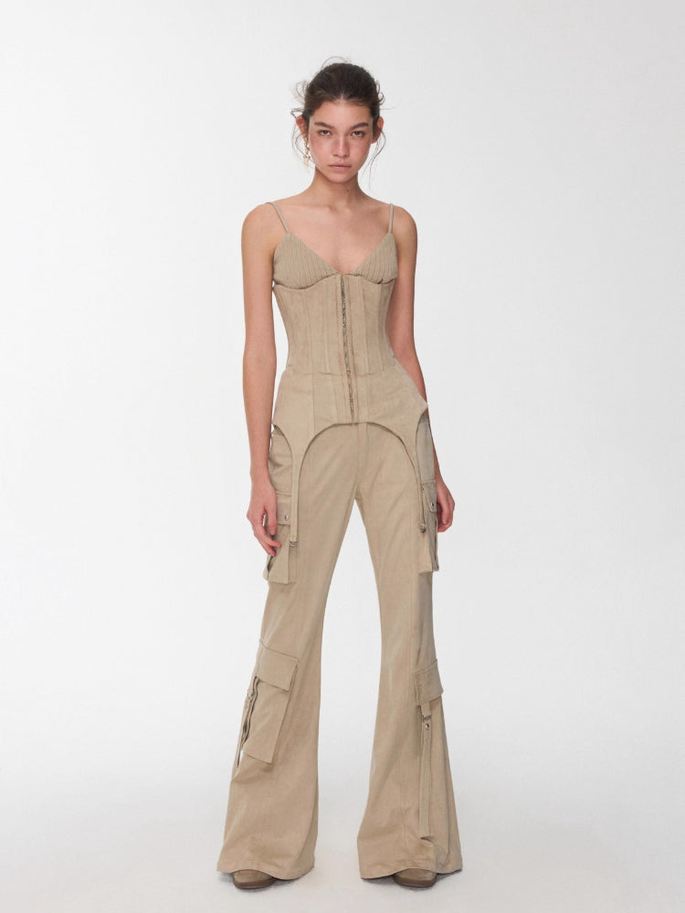 Suede Garter Corset Belt