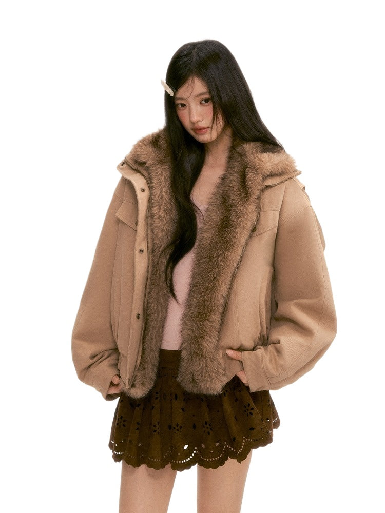 Light Brown Vintage Collar Jacket