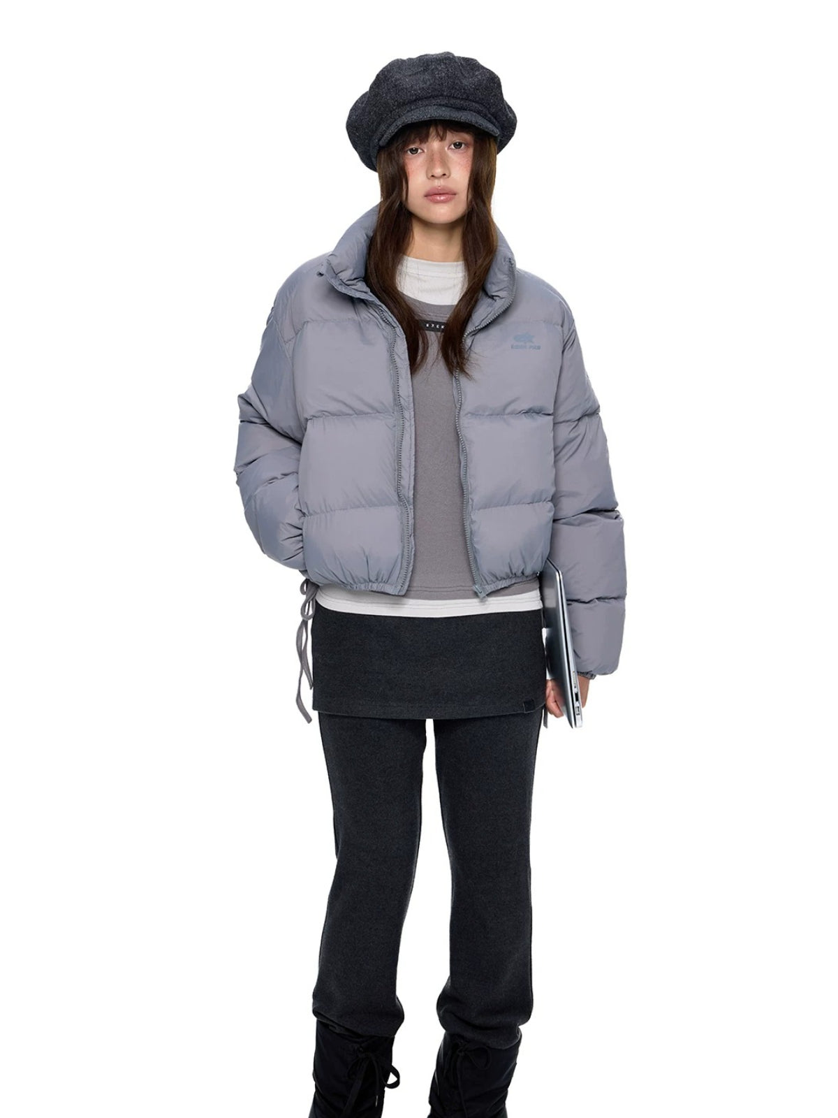 Maillard Cropped Down Puffer Jacket