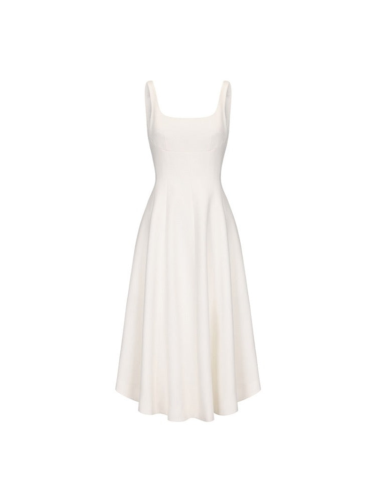 Waist A-Line Midi Dress