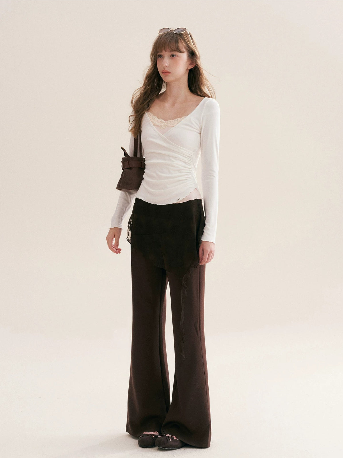 Lace Curtain Flare Pants