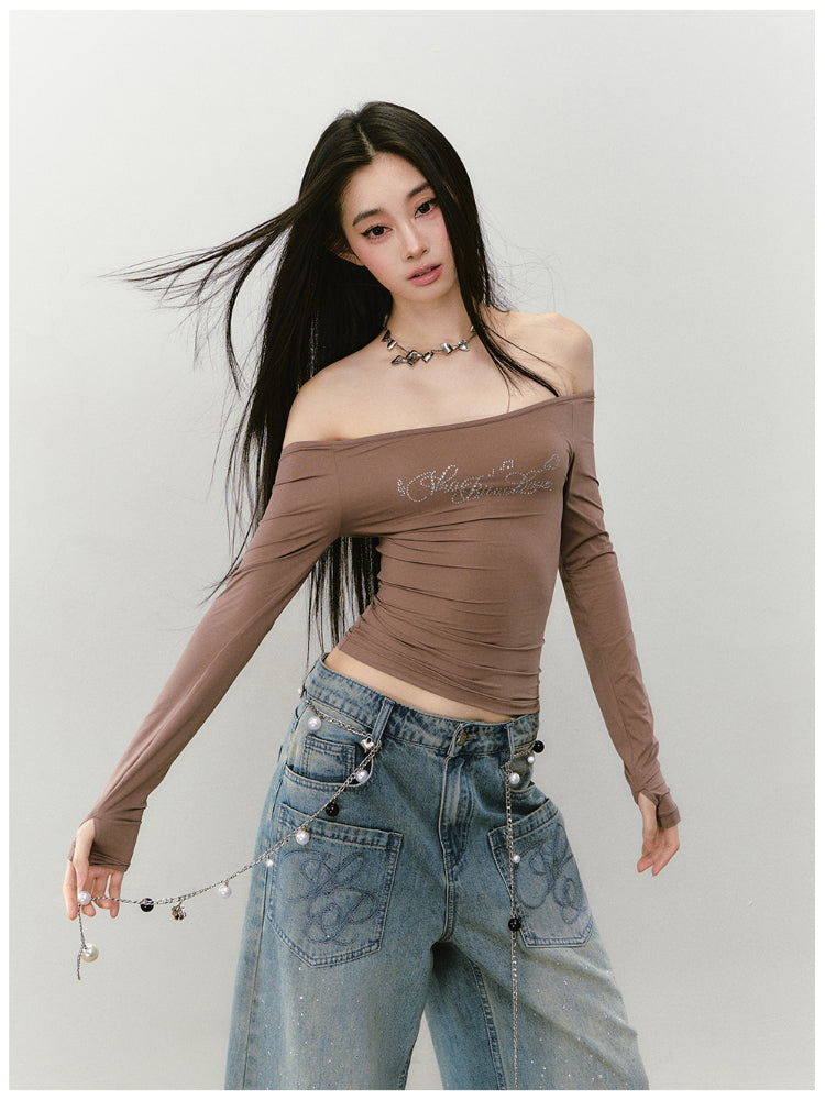 One-shoulder Skin-friendly Top