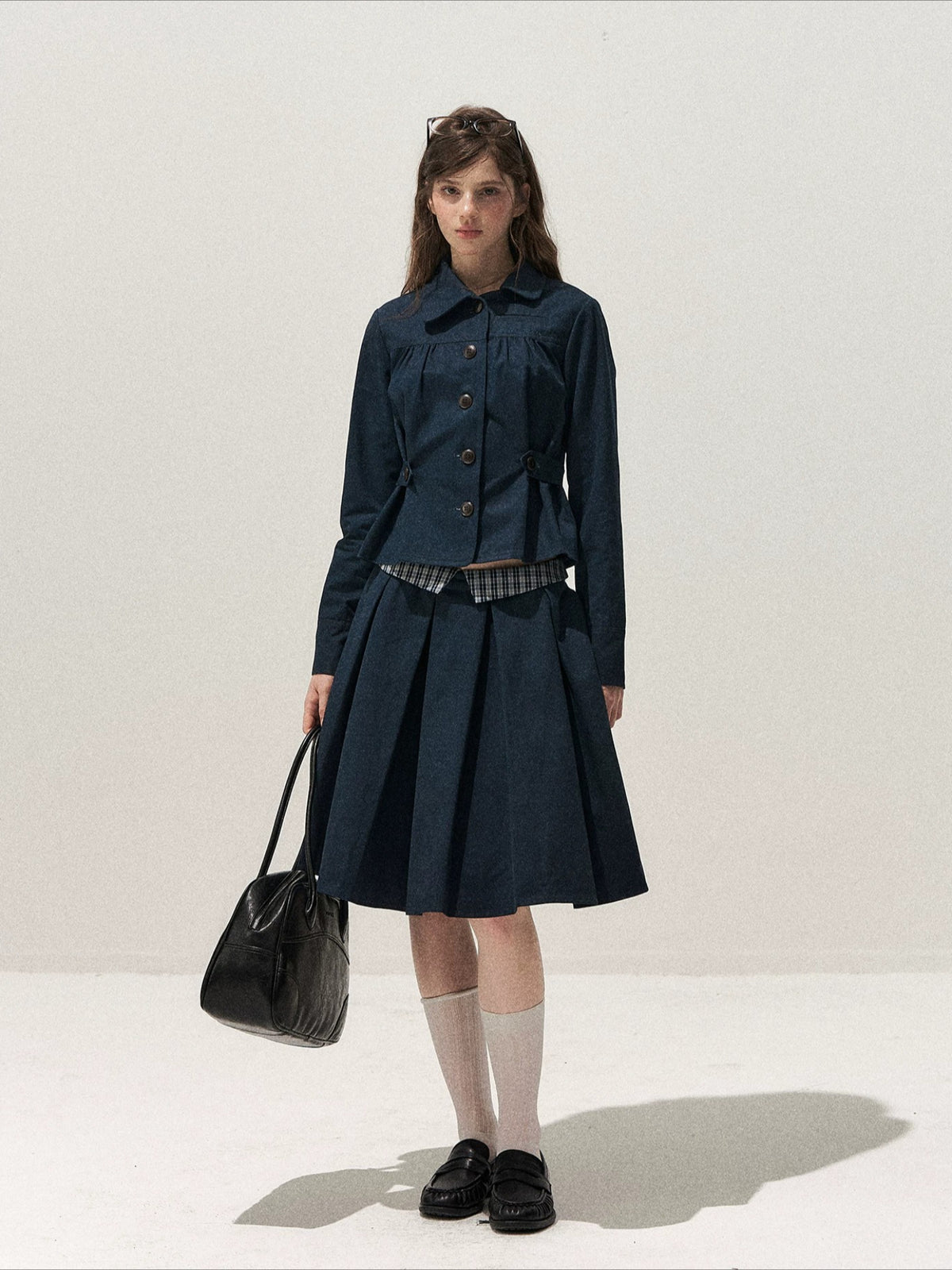 Peter Pan Pleated Skirt Set