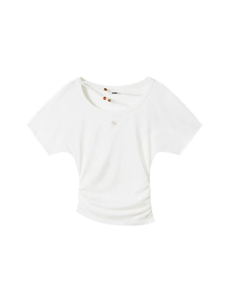 Beaded Draped Tee