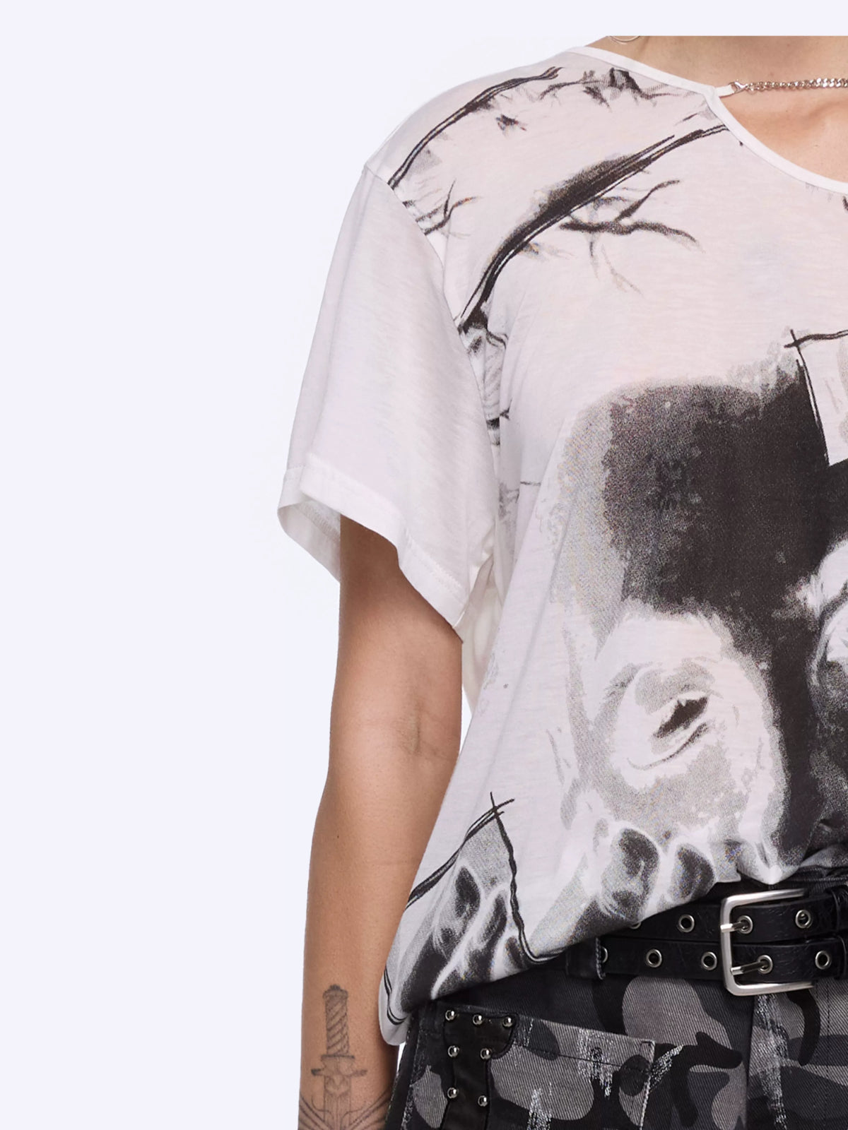 Graphic Open Back T-Shirt