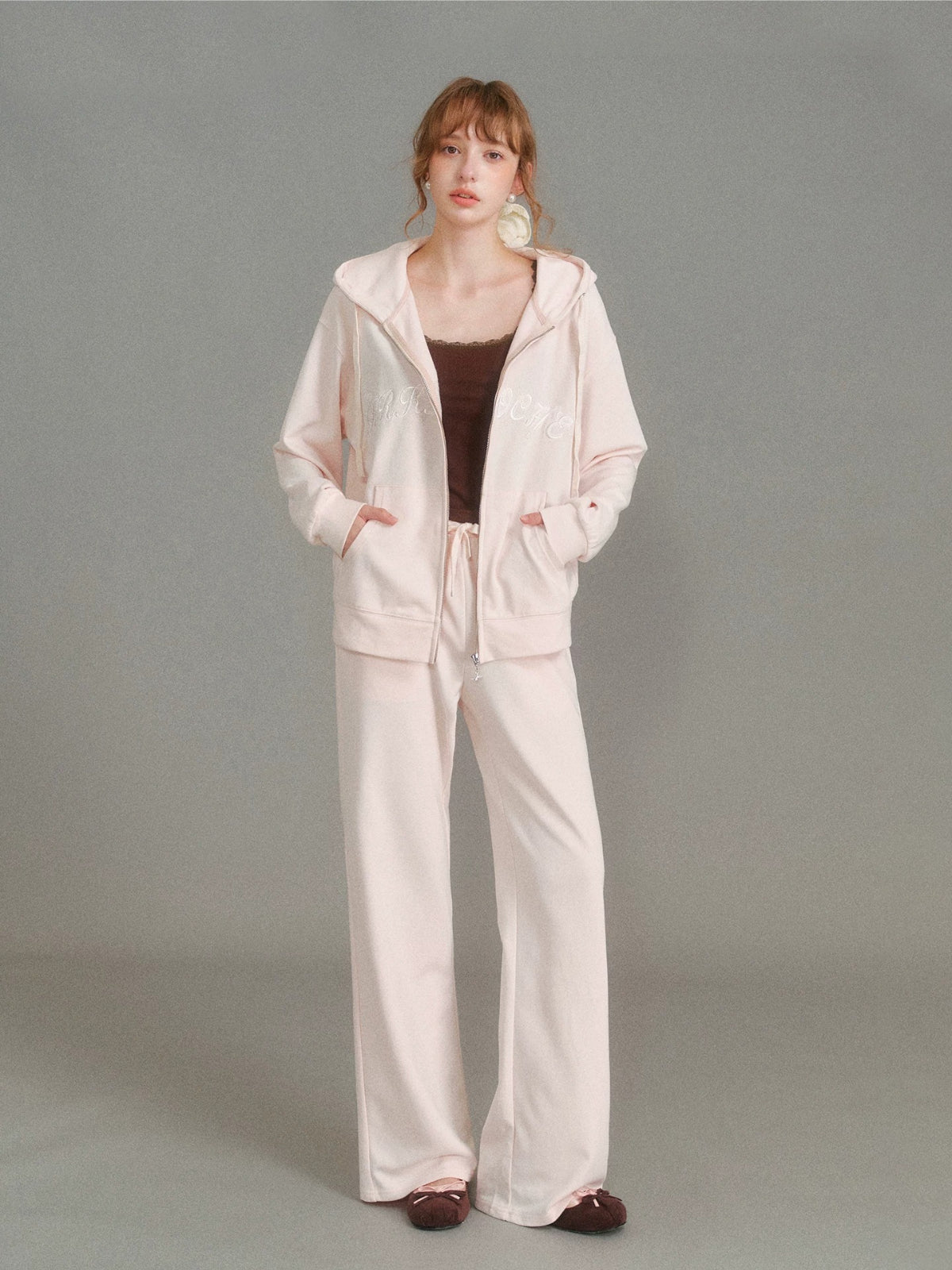 Embroidered Hoodie Set