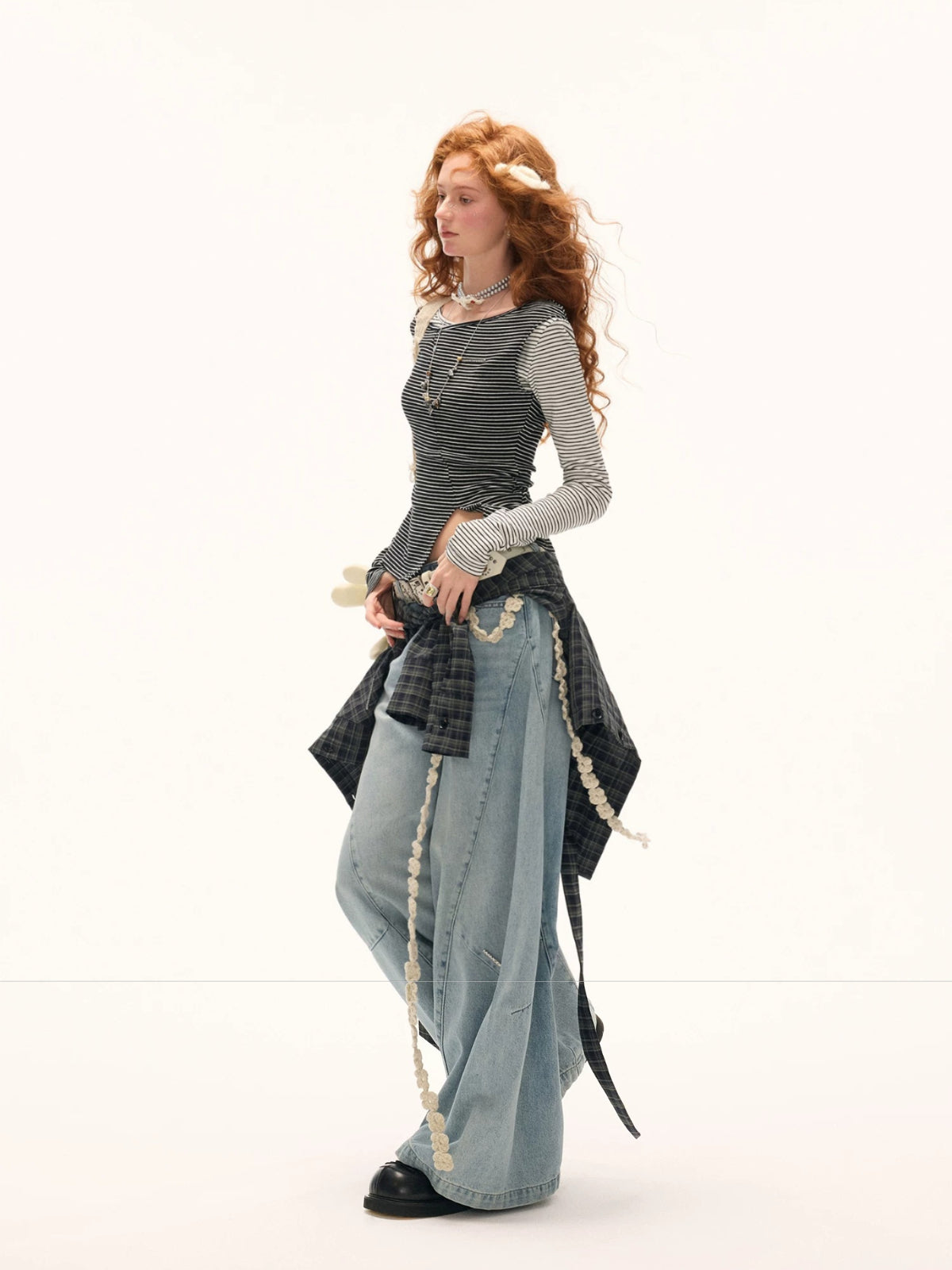 Washed Vintage Wide-Leg Jeans