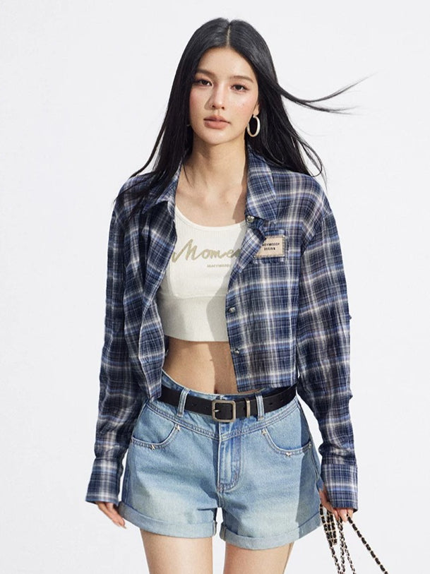 Plaid Cropped Shirt