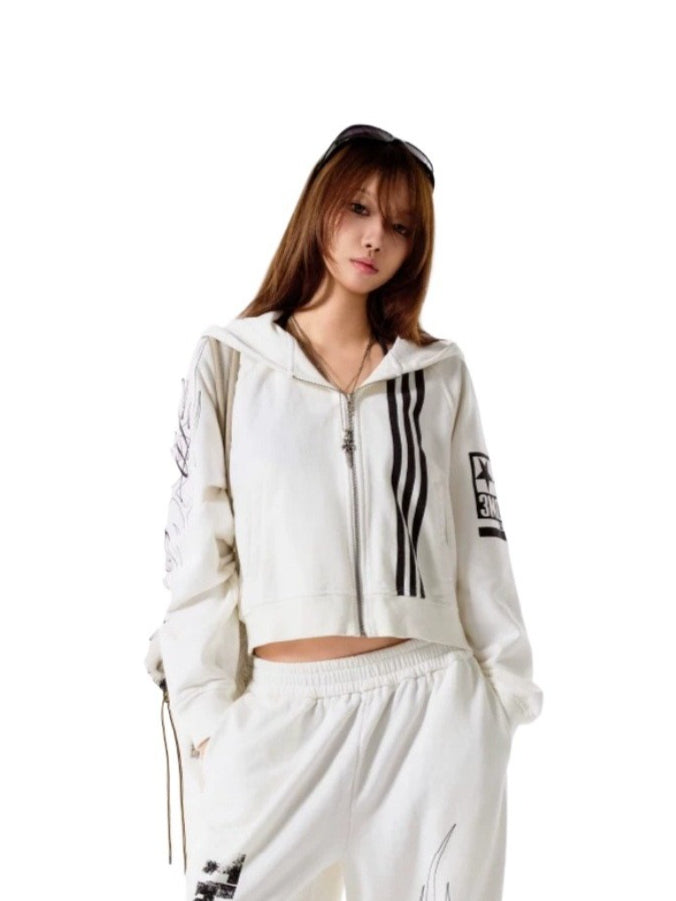 Letter Hooded Sweatshirt