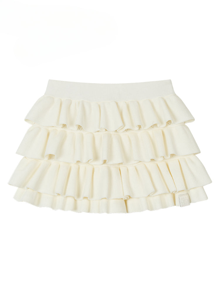 White Versatile Knitted Cake Skirt