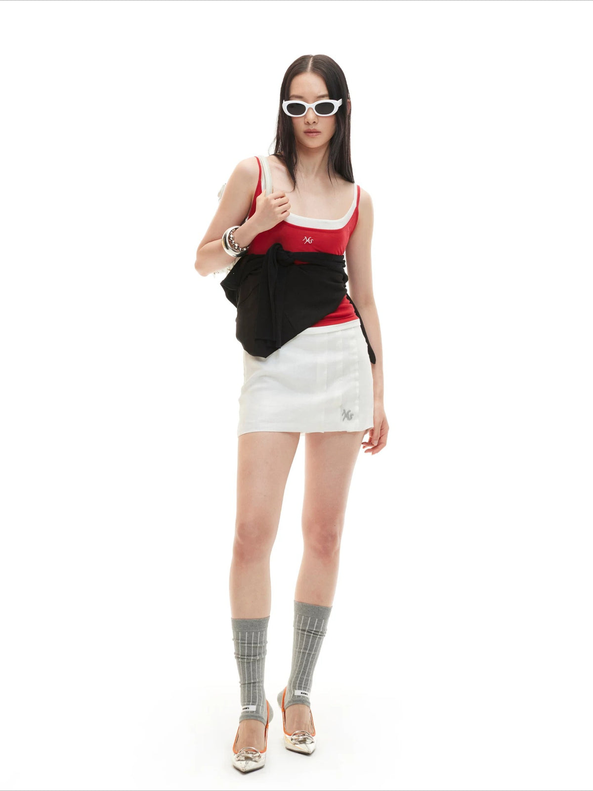 Club Badge A-line Mini Skirt