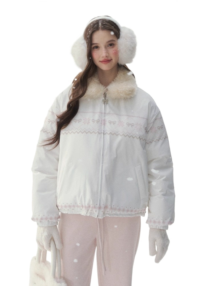 Reversible Fair Isle Down Jacket