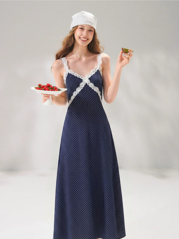 Polka Dot Lace Dress Set