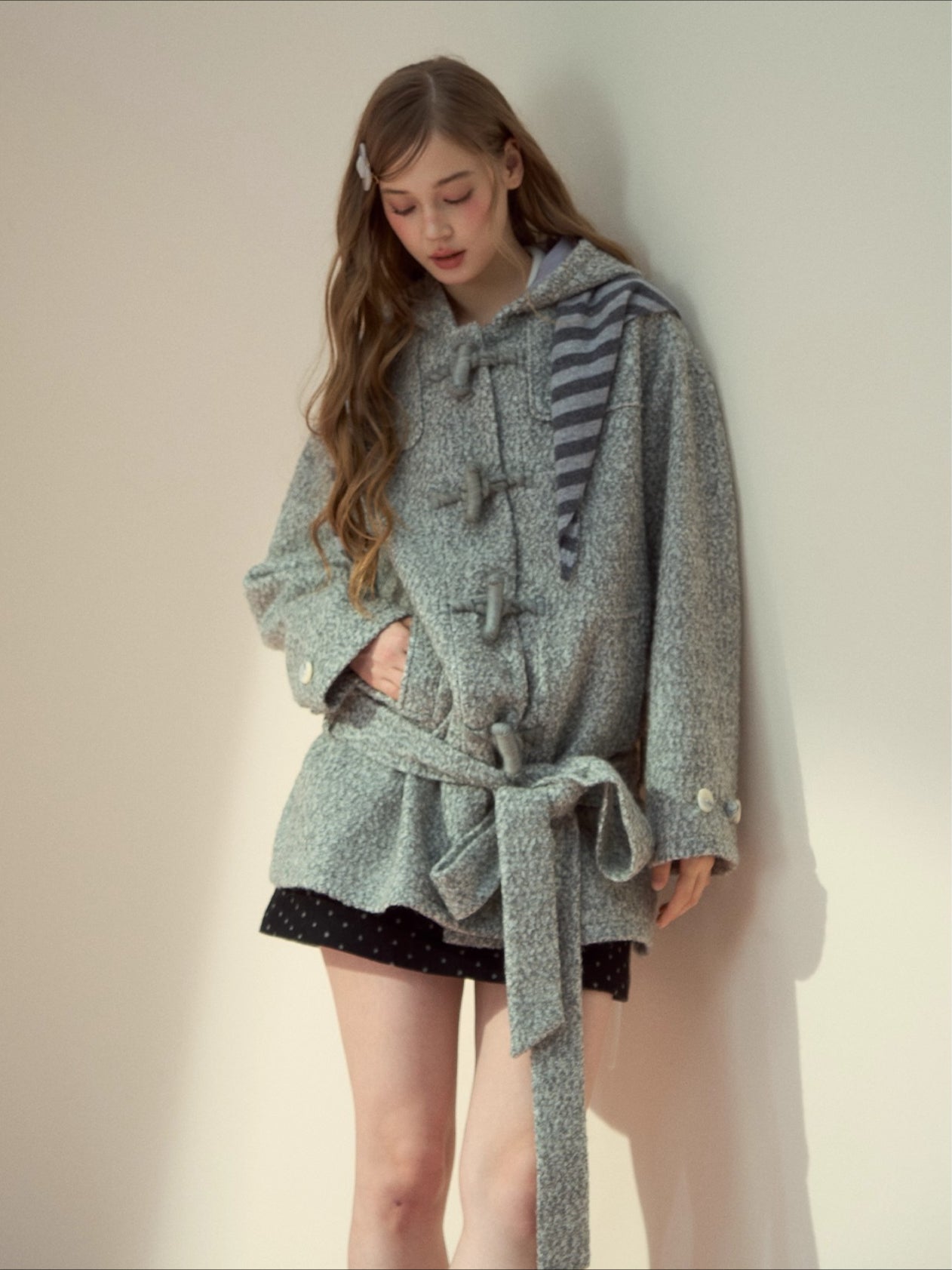 Gray Wool Duffle Coat
