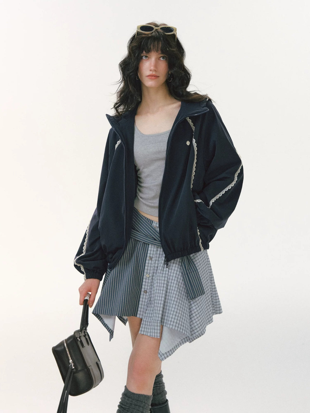 Lace Patchwork Hooded Jacket