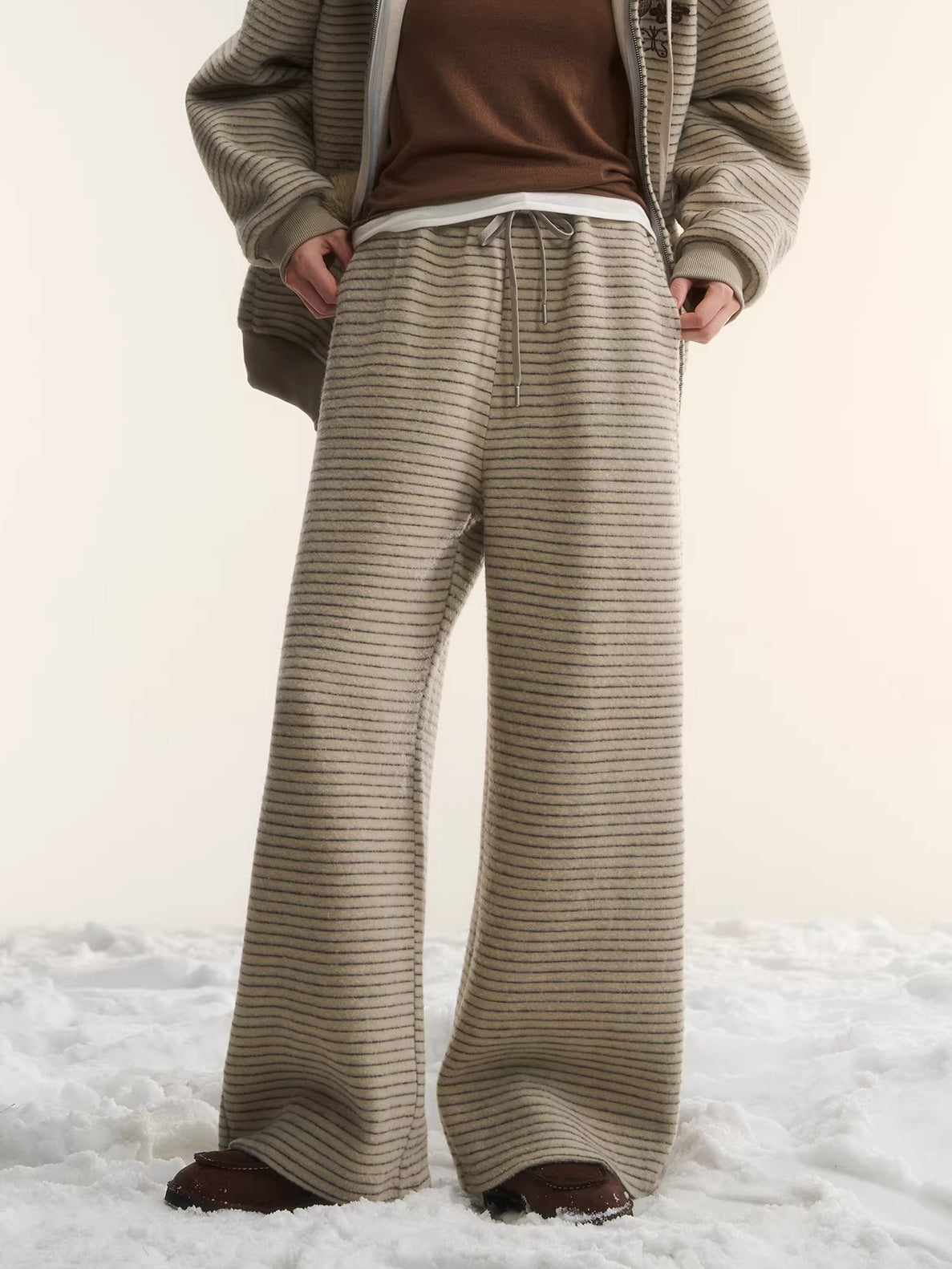 Vintage Fuzzy Plaid Jacket & Pants Set