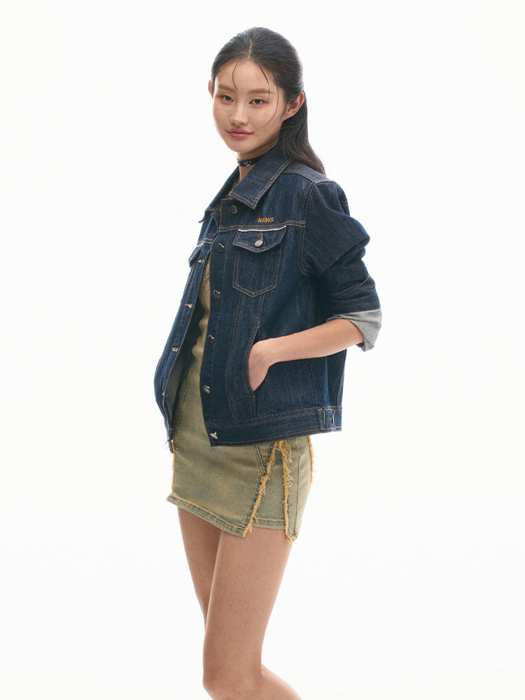 Relaxed-Fit Vintage Denim Jacket