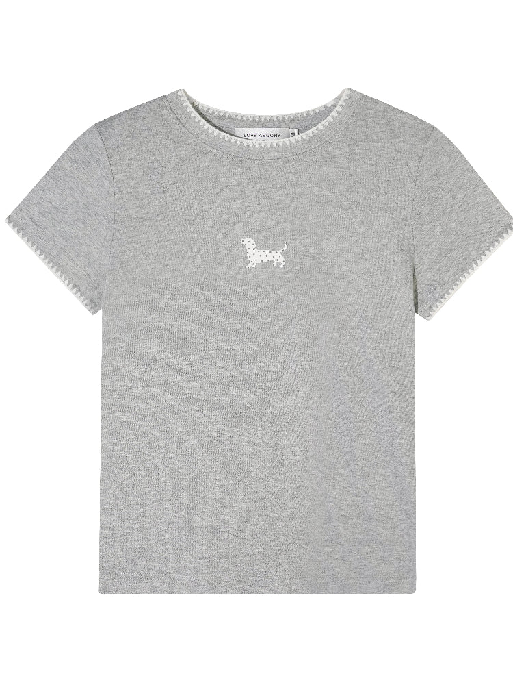 Dog Embroidered T-Shirt