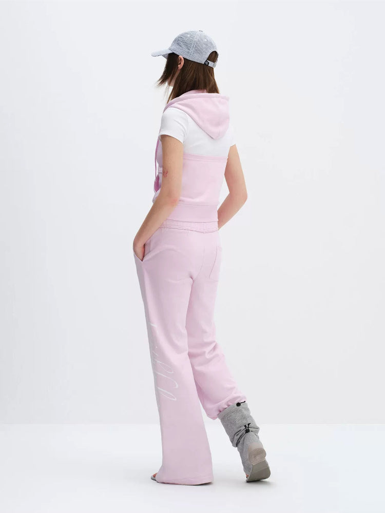 Sleeveless Hoodie & Flared Pants Set