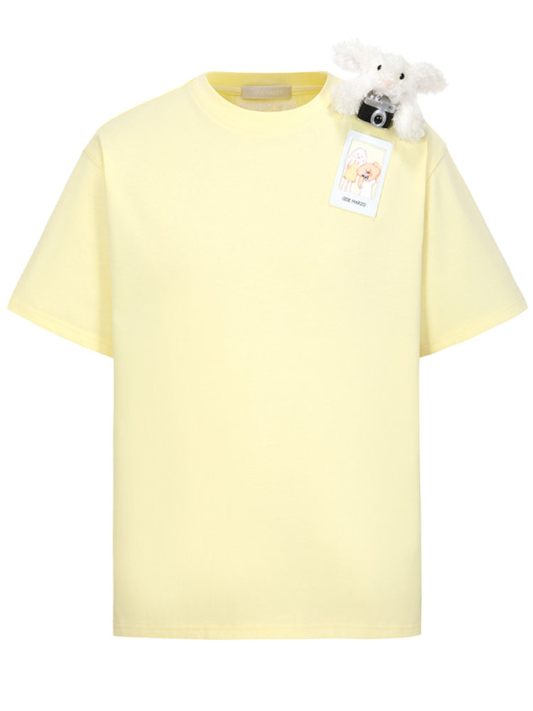 Short Sleeve Fashion Casual Solid Color Round Neck T-shirt