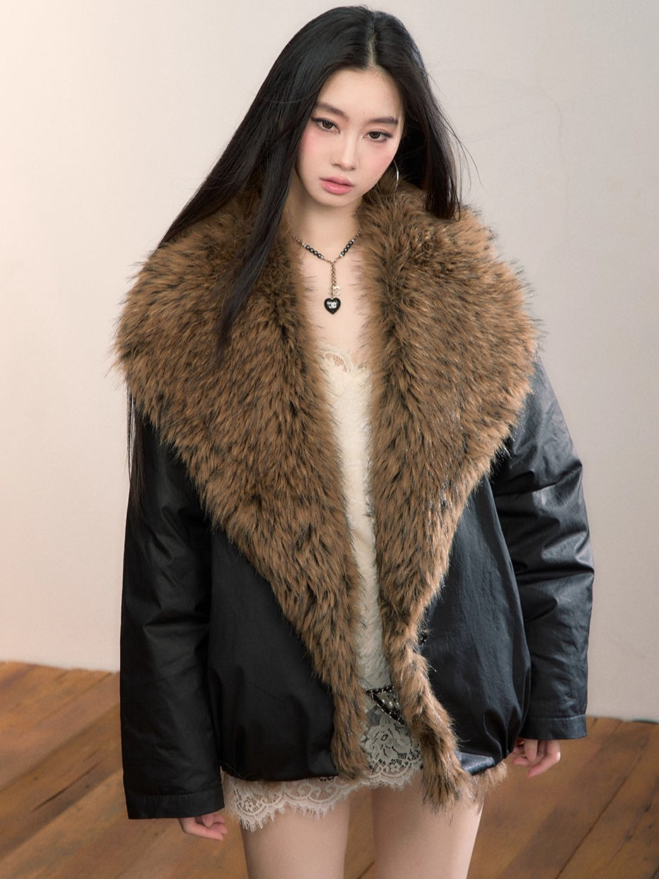 Fur Collar Down Puffer Jacket