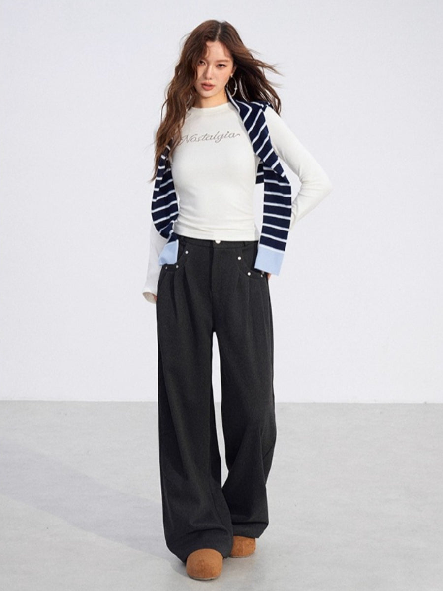 Wool Wide-Leg Pants