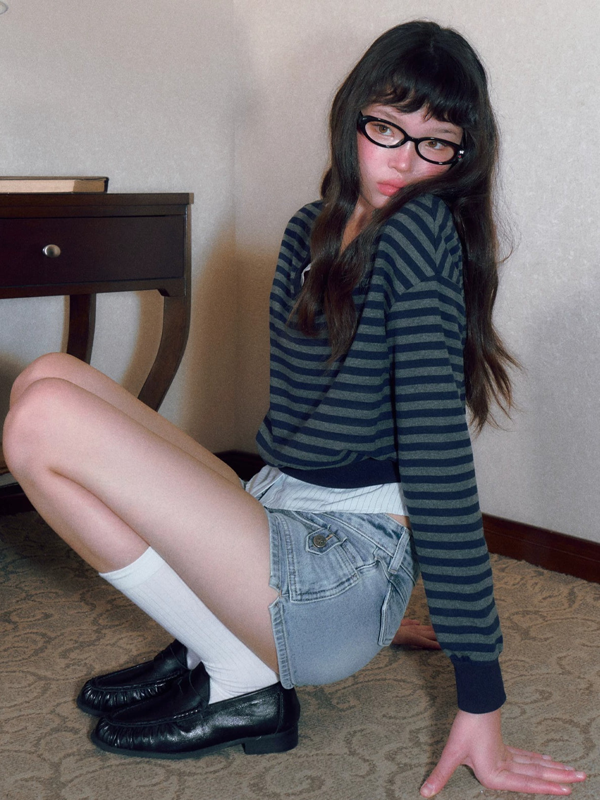 Vintage Low-Rise Denim Shorts